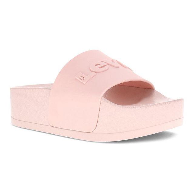 Levis Womens Split Logo Platform Slide Sandals Product Image