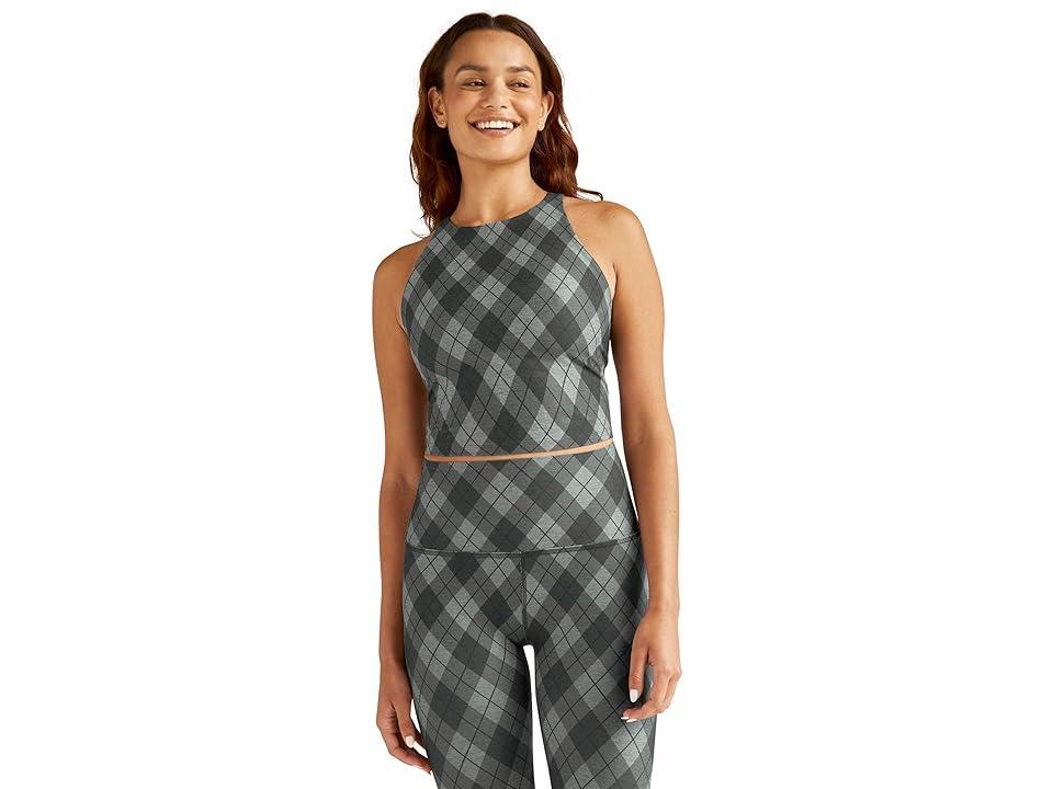 Beyond Yoga Softmark Refocus Cropped Tank Beyond Argyle) Women's Clothing Product Image