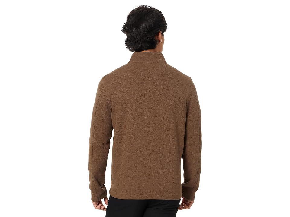 Johnston & Murphy Suede Full Zip (Camel) Men's Sweater Product Image