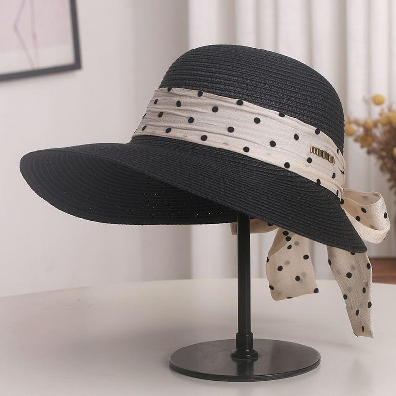 Dotted Bow Sun Hat Product Image