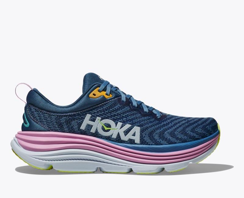 HOKA Womens Gaviota 5 Shoes in Sea Ice/Pink Twilight, Size 8 W Product Image