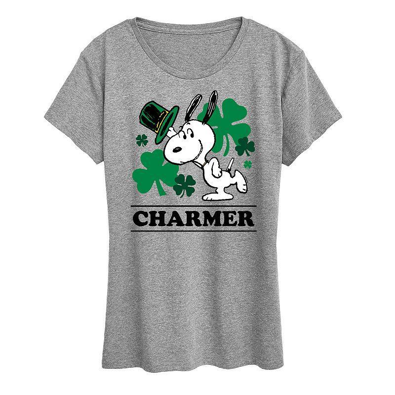 Womens Peanuts Snoopy Charmer Graphic Tee Product Image