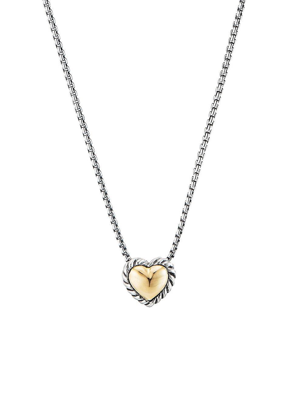 Womens Cable Collectibles Cable Cookie Classic Heart Necklace With 18K Yellow Gold Product Image