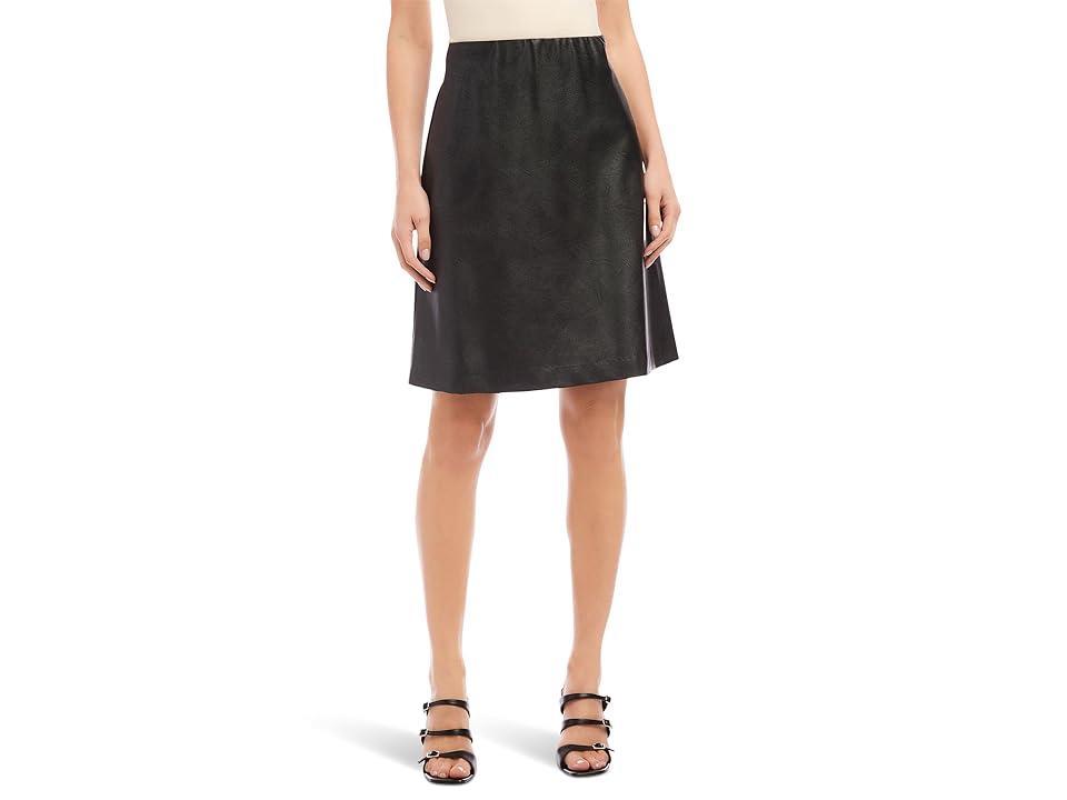 Karen Kane Faux Leather A-Line Skirt Product Image