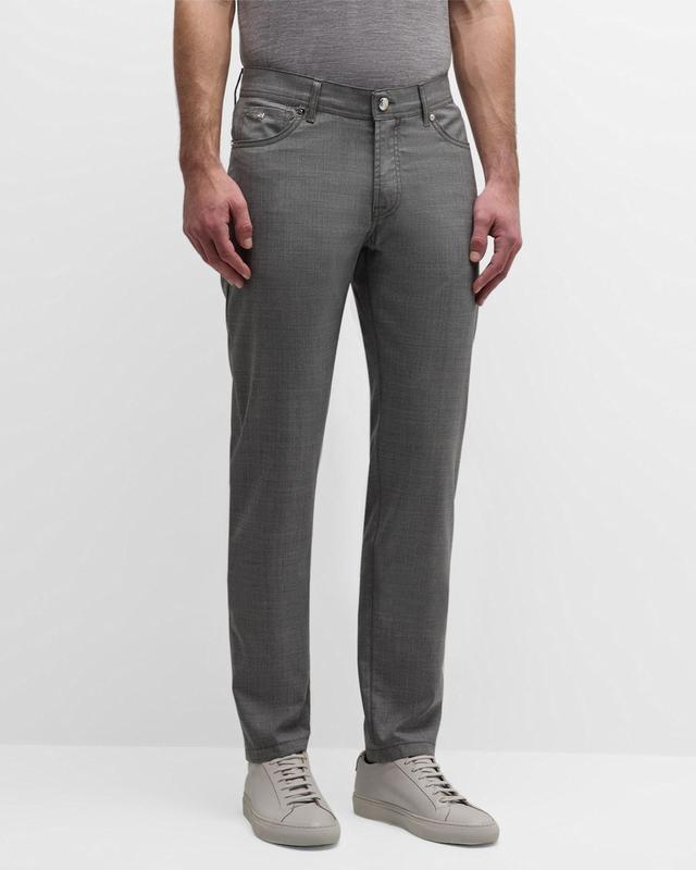 Mens 130s Worsted Wool 5-Pocket Pants Product Image