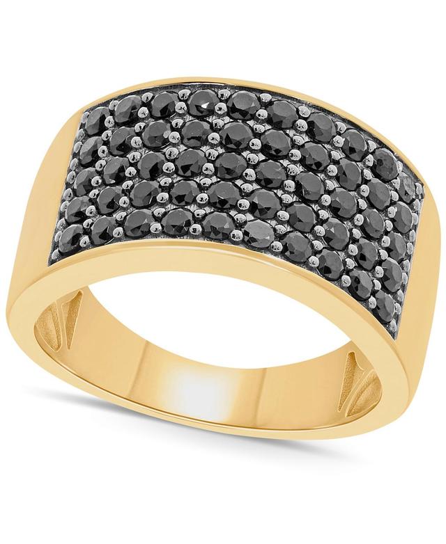 Mens Black Diamond Ring (2 ct. t.w.) in 14k Gold-Plated Sterling Silver Product Image