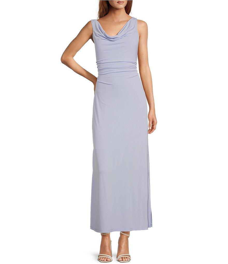 Kensie Stretch Cowl Neckline Sleeveless Maxi Dress Product Image