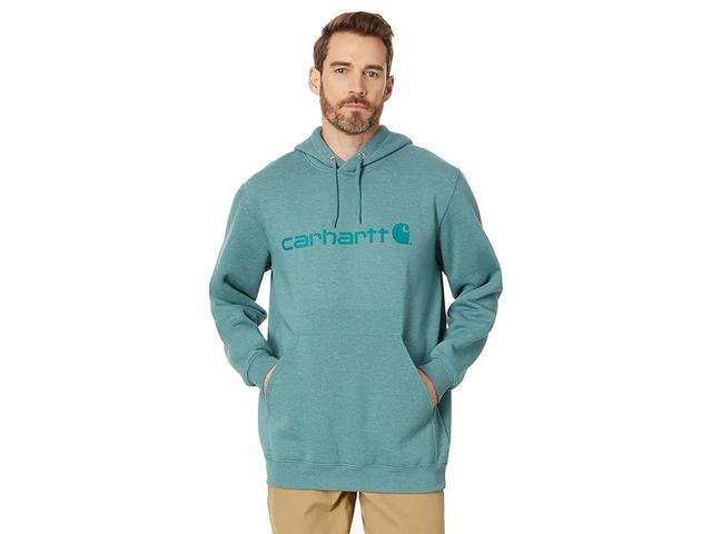 Carhartt Signature Logo Midweight Sweatshirt (Sea Pine Heather) Men's Sweatshirt Product Image