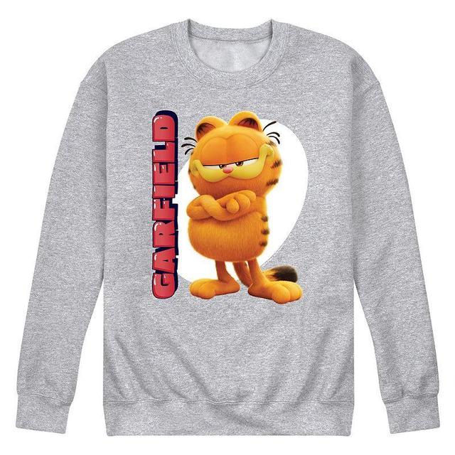 Mens Garfield The Movie Fleece Sweatshirt Pink Product Image