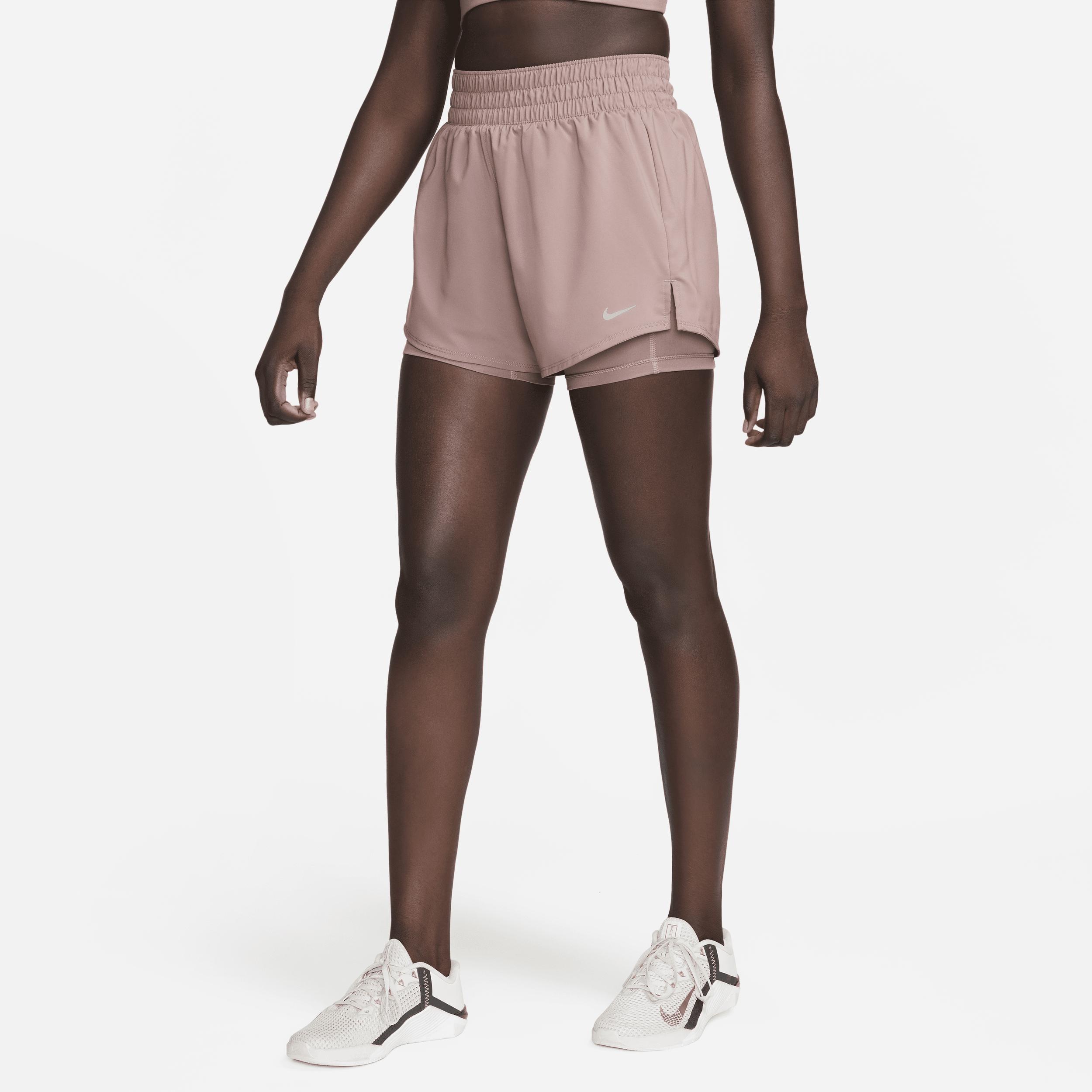 Nike Women's One Dri-FIT High-Waisted 3" 2-in-1 Shorts Product Image