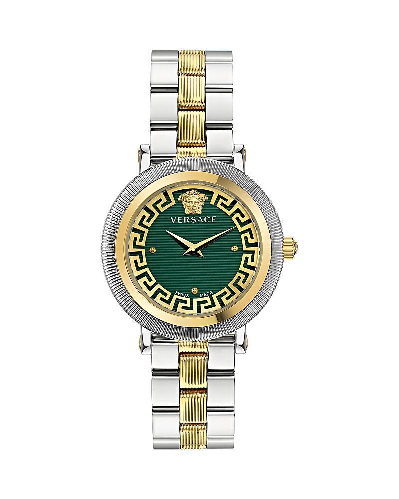 Mens Greca Flourish IP Yellow Gold Stainless Steel Bracelet Watch/35MM Product Image