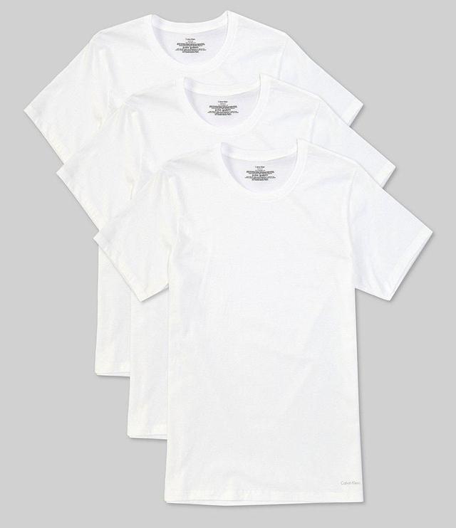 Calvin Klein Cotton Classics Solid Crew Neck Undershirts 3-Pack Product Image