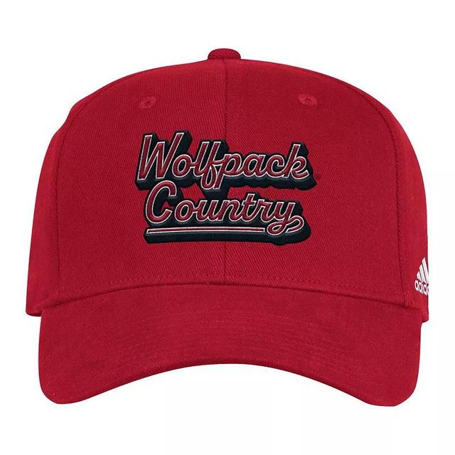 Mens adidas Red NC State Wolfpack Chant Flex Hat Product Image