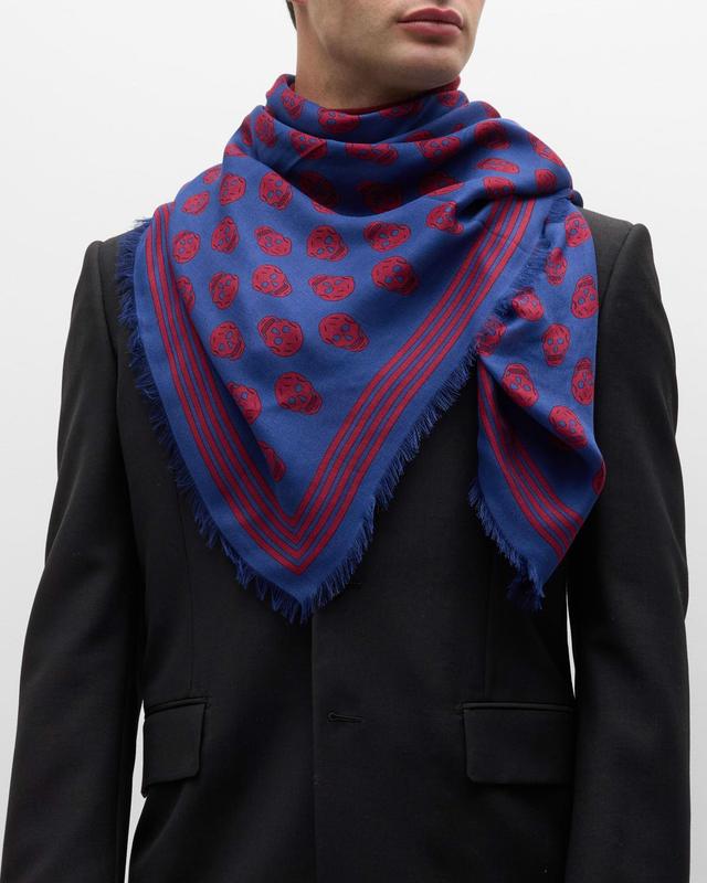 Alexander McQueen Biker Skull Print Scarf Product Image