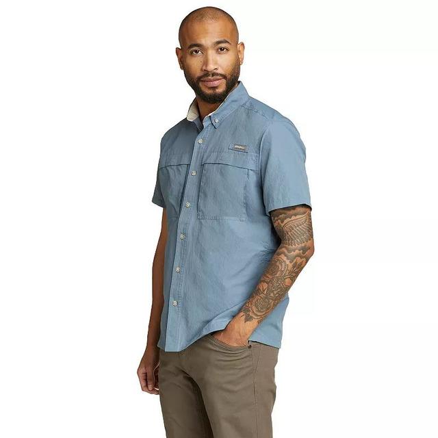 Big & Tall Eddie Bauer Ripstop Guide Short Sleeve Button Down Shirt, Mens Product Image