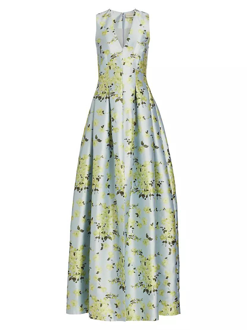 Brooke Floral Mikado Gown Product Image