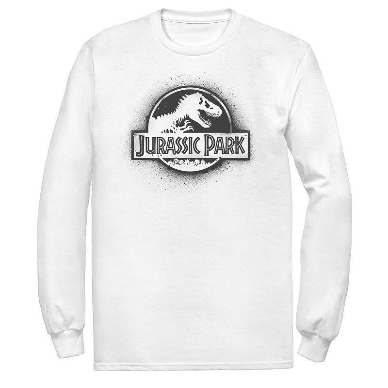 Mens Jurassic Park All Spray Paint Stencil Movie Logo Tee Product Image