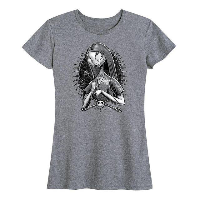 Disneys The Nightmare Before Christmas Womens Sally Graphic Tee Grey Gray Product Image