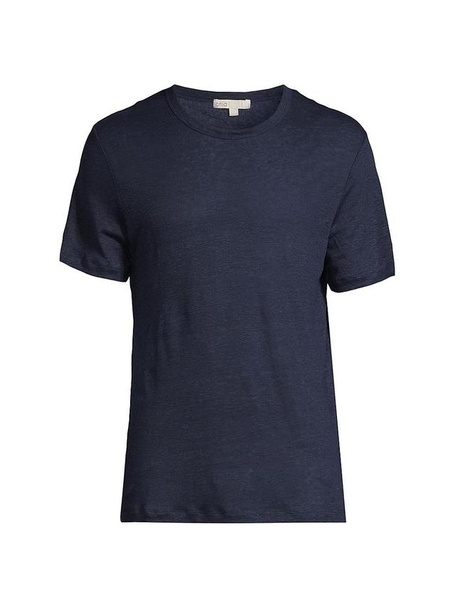 Mens Linen Crewneck T-Shirt Product Image