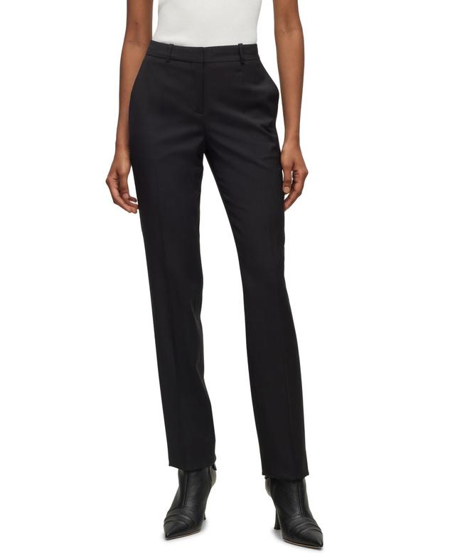 Womens Regular-Fit Trousers In Wool Product Image