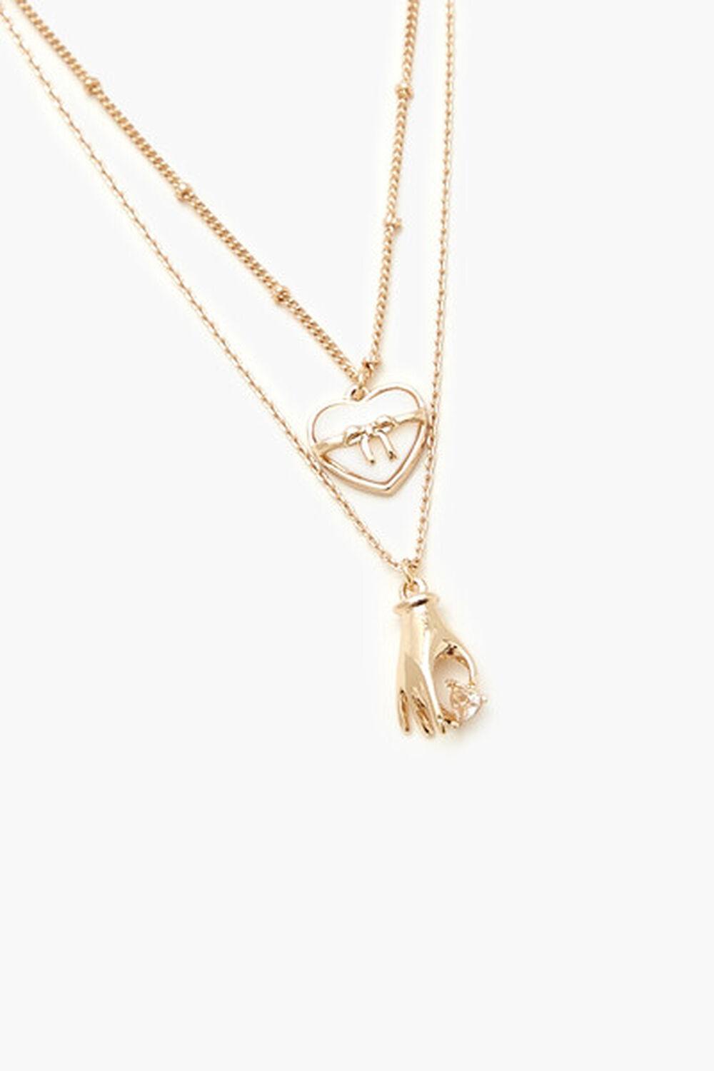 Layered Heart Pendant Necklace | Forever 21 Product Image