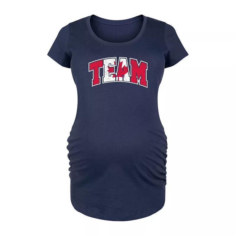 Maternity Team Canada Graphic Tee, Womens Blue Product Image