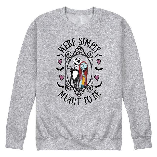 Disneys The Nightmare Before Christmas Mens Meant To Be Fleece Sweatshirt Athletic Grey Product Image