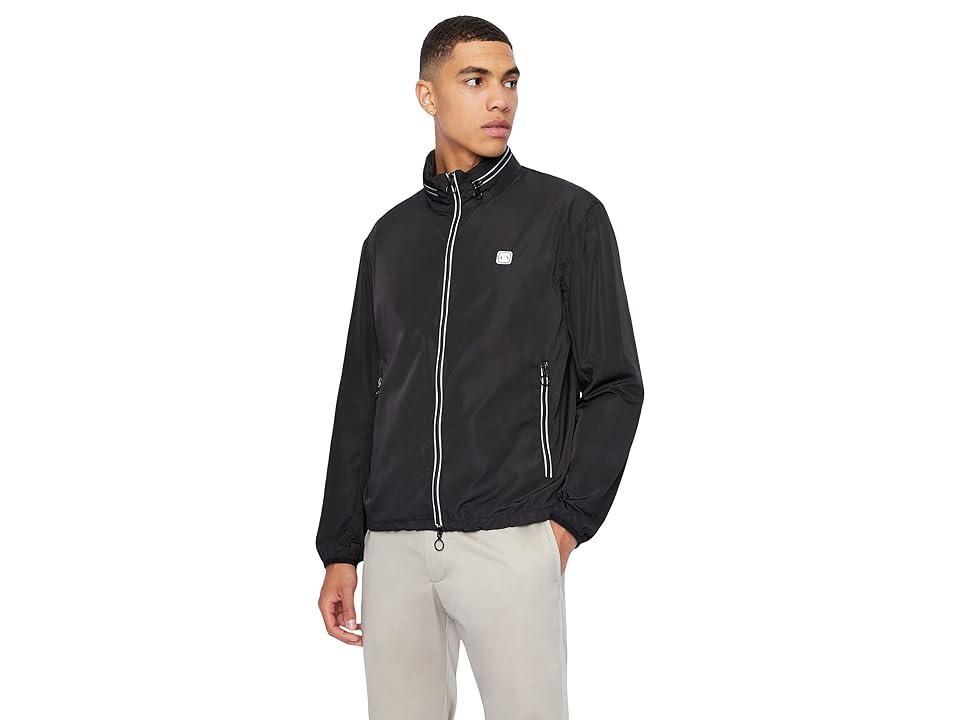 Armani Exchange Zipper Reflective Logo Jacket Men's Clothing Product Image