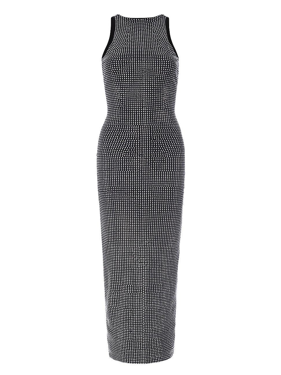 Womens Crystal High Neck Midi-Dress product image