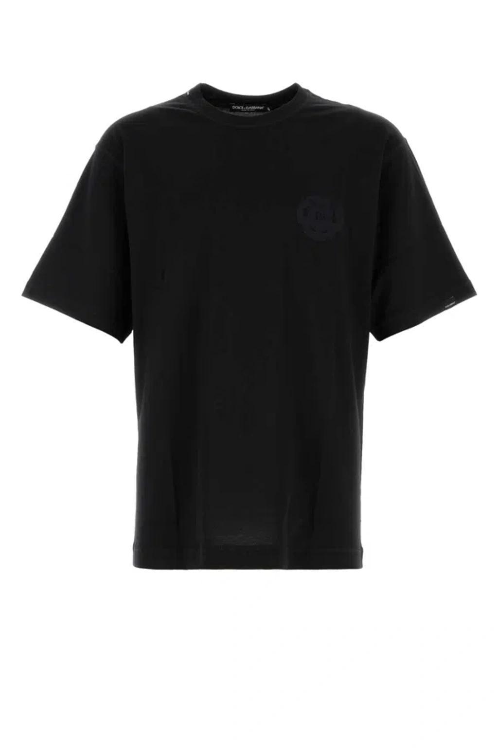 Cotton Jersey Tonal Logo T-shirt In Black Product Image