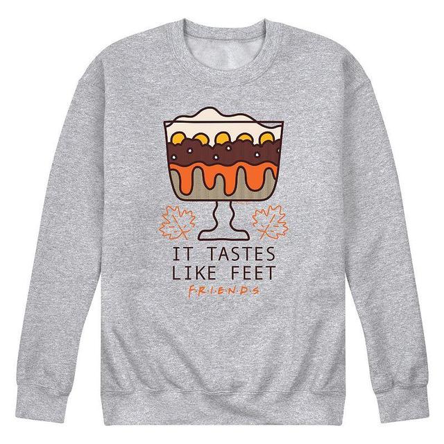 Mens Friends It Tastes Like Feet Fleece Sweatshirt Grey Gray Product Image