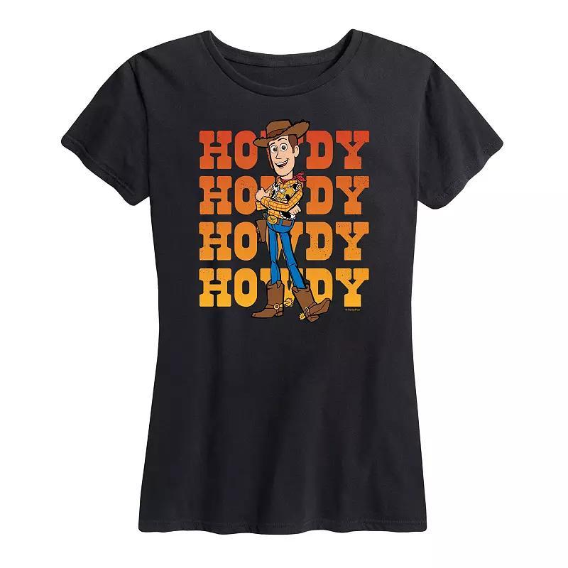 Disney / Pixars Toy Story Woody Womens Howdy Graphic Tee, Girls Heather Grey Product Image