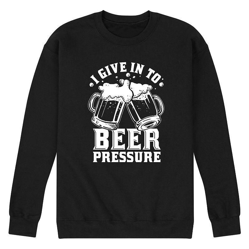 Mens Beer Pressure Graphic Fleece Black Product Image