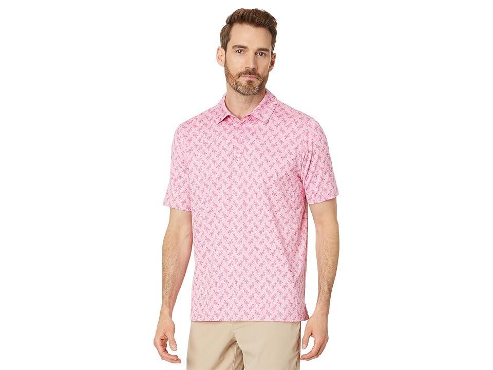 Johnston & Murphy XC4 Performance Tonal Flamingo Polo Men's Short Sleeve Knit Product Image