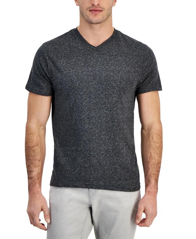 Alfani Mens V-Neck T-Shirt, Created for Macys - Black Product Image