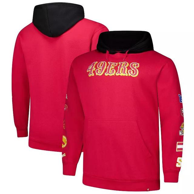 Mens Fanatics Scarlet San Francisco 49ers Patched Out Pullover Hoodie Product Image