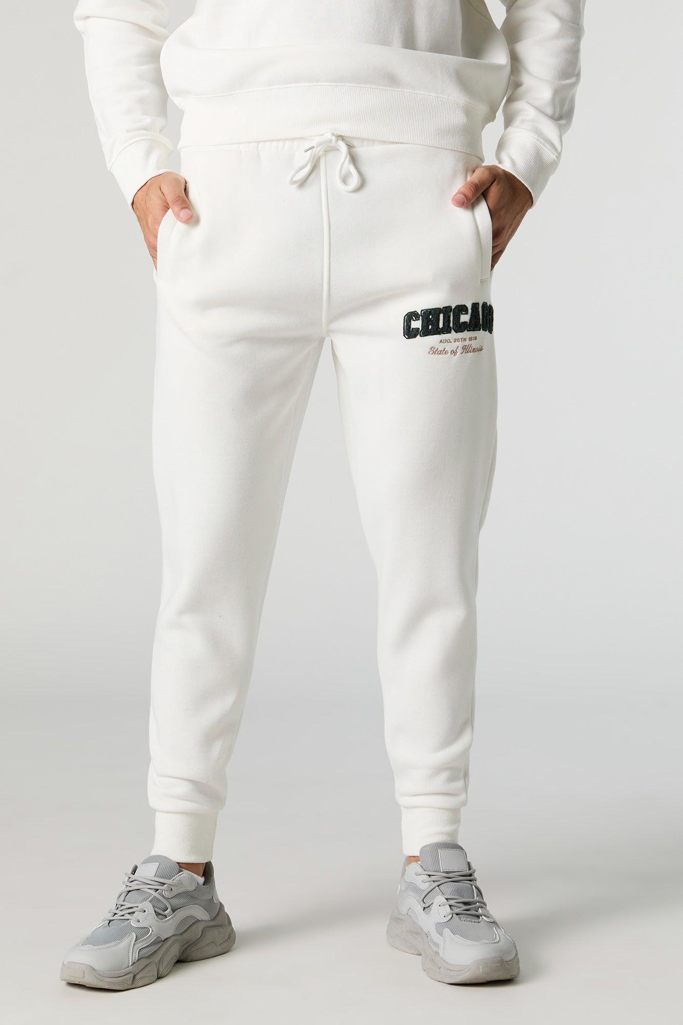 Chenille Embroidered Fleece Jogger Male Product Image