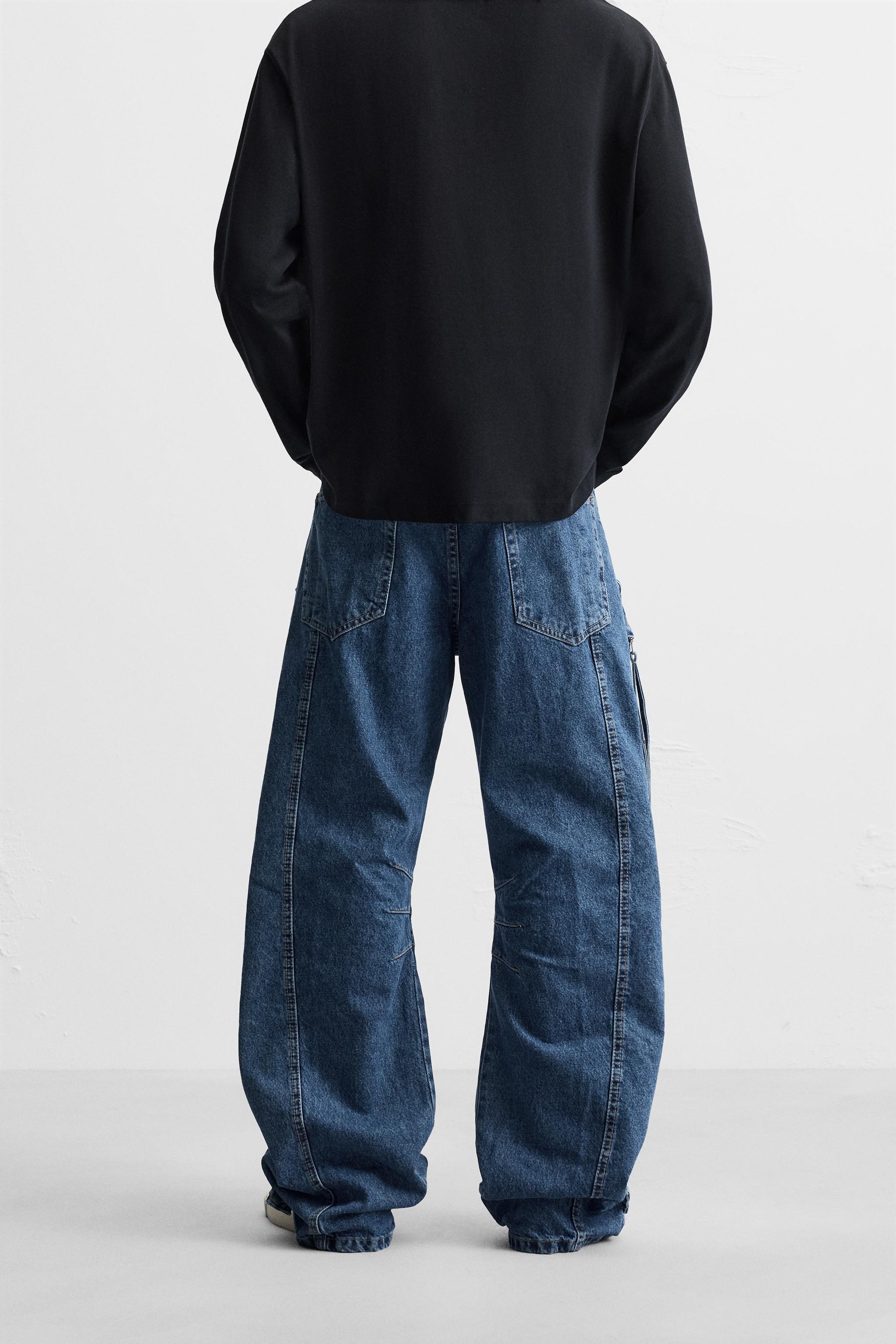 POCKET DENIM CARGO PANTS Product Image