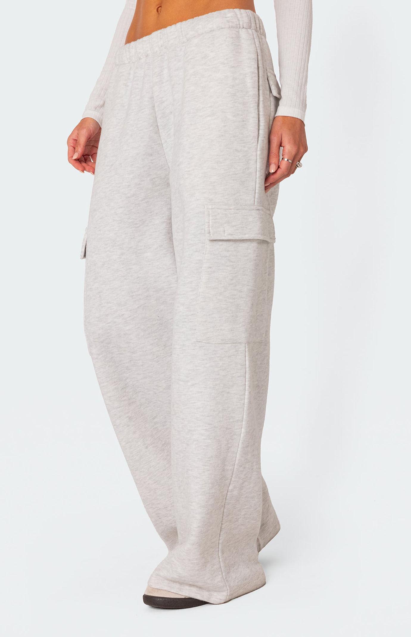 Edikted Women's Wide Leg Cargo Sweatpants Product Image