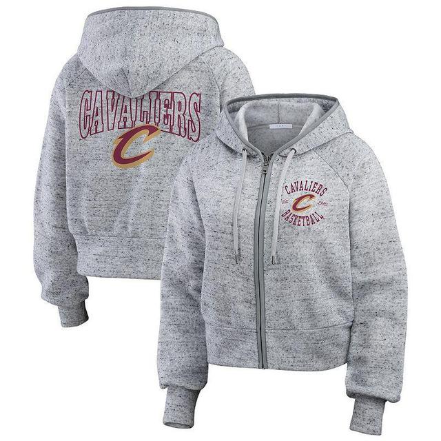 Womens WEAR by Erin Andrews Heather Gray Cleveland Cavaliers Speckled Radiator Full-Zip Hoodie Product Image