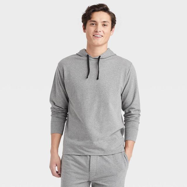 Hanes Premium Mens Long Sleeve Pajama Hoodie - Gray XXL Product Image