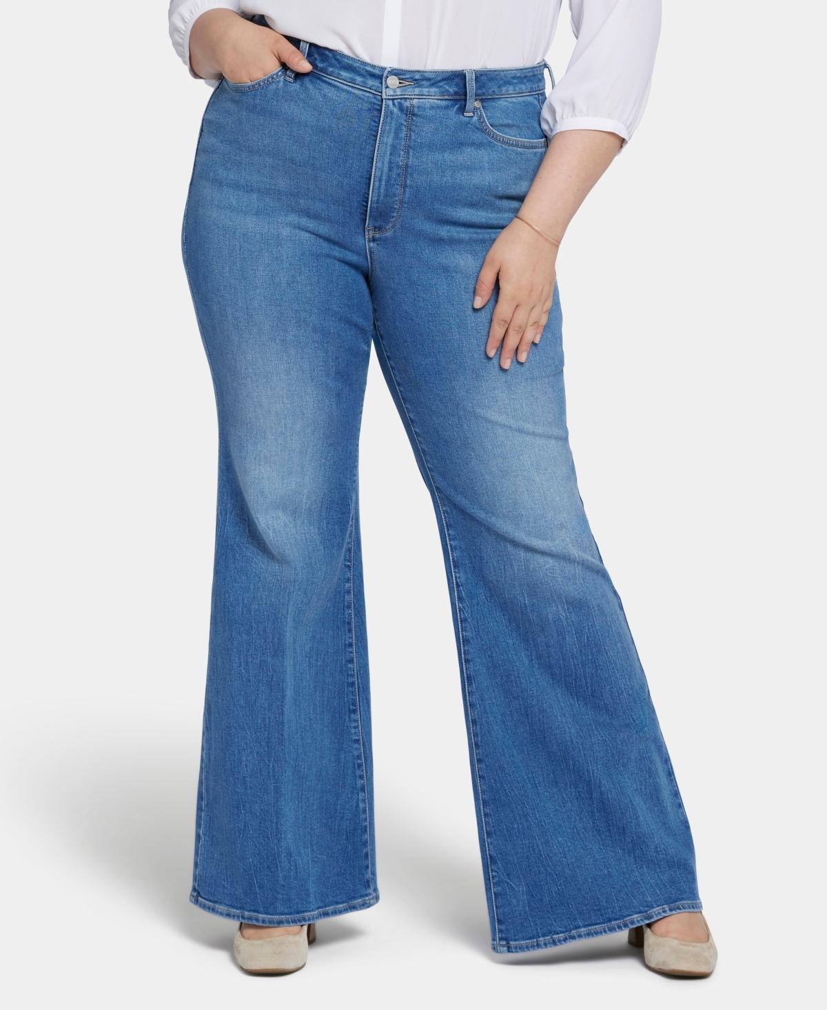 Nydj Plus Mia High Rise Flare Palazzo Jeans in Northbridge Product Image