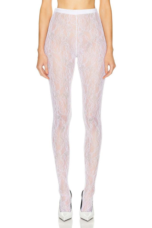 WARDROBE.NYC Lace Tights White. (also in L, M, XS, XXS). Product Image