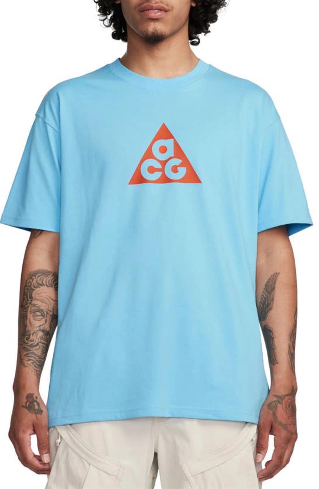 Dri-fit Acg Oversize Graphic T-shirt In Blue Product Image