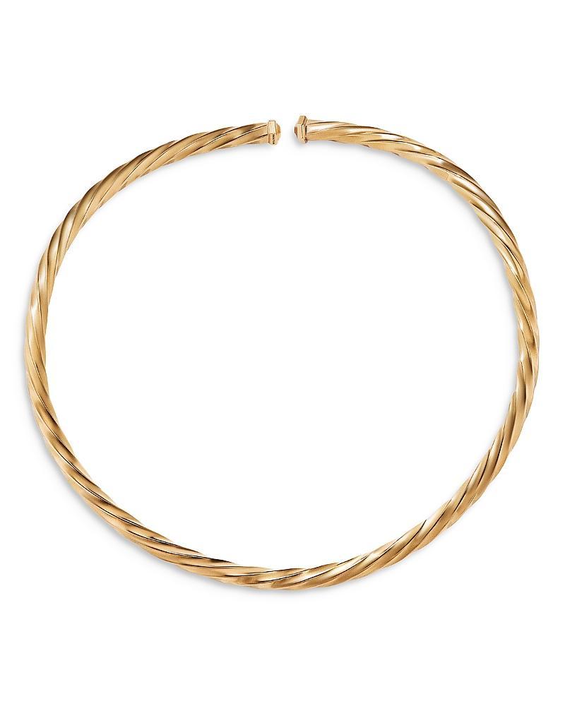 David Yurman Cable Edge Collar Necklace in Recycled 18K Yellow Gold, 14 Product Image