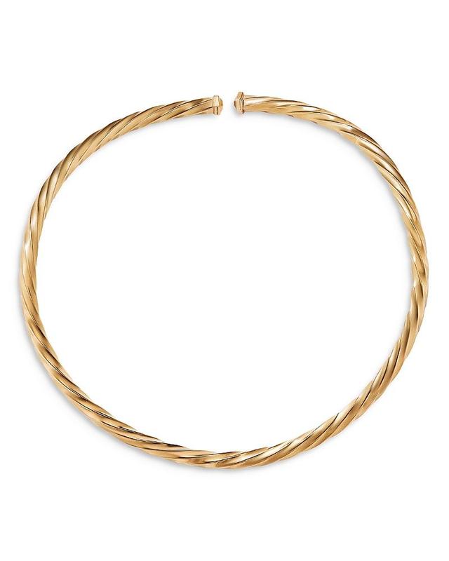 David Yurman Cable Edge Collar Necklace in Recycled 18K Yellow Gold, 14 Product Image