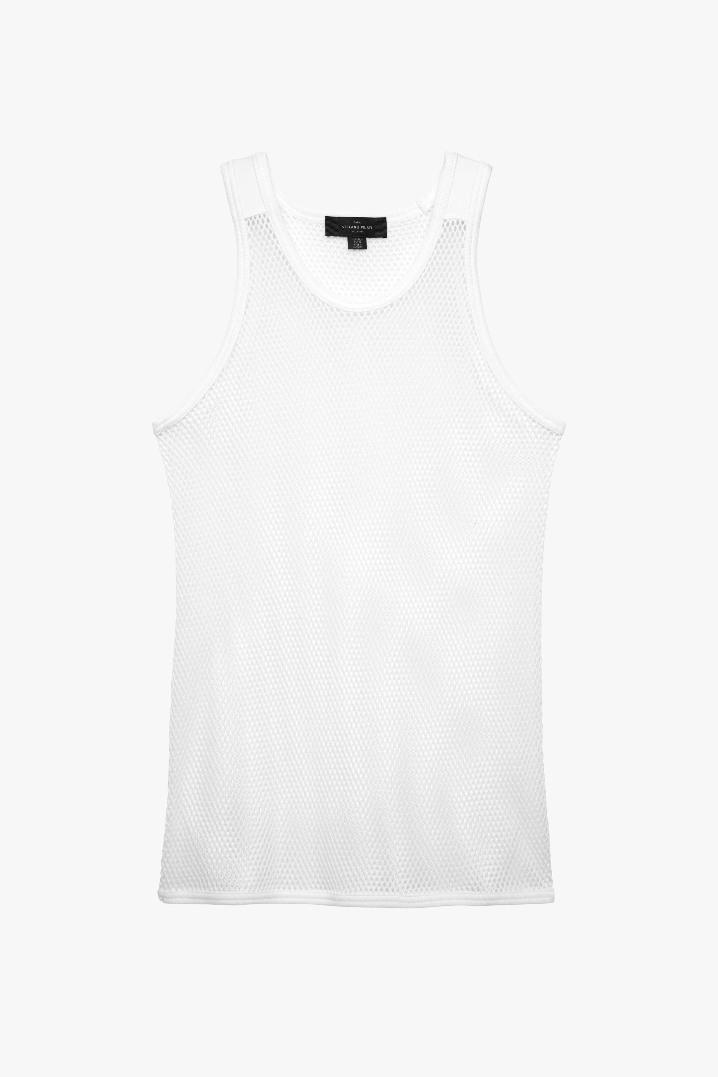 STRUCTURED MESH TANK TOP X STEFANO PILATI Product Image