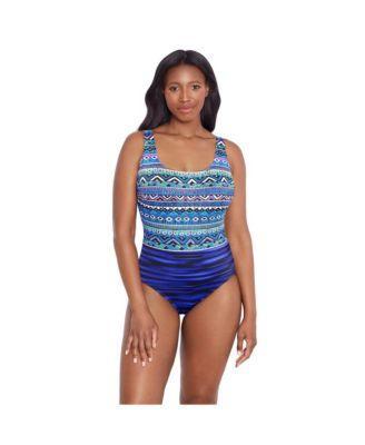 Women's Lace-Up Back Tank One-Piece Swimsuit Product Image