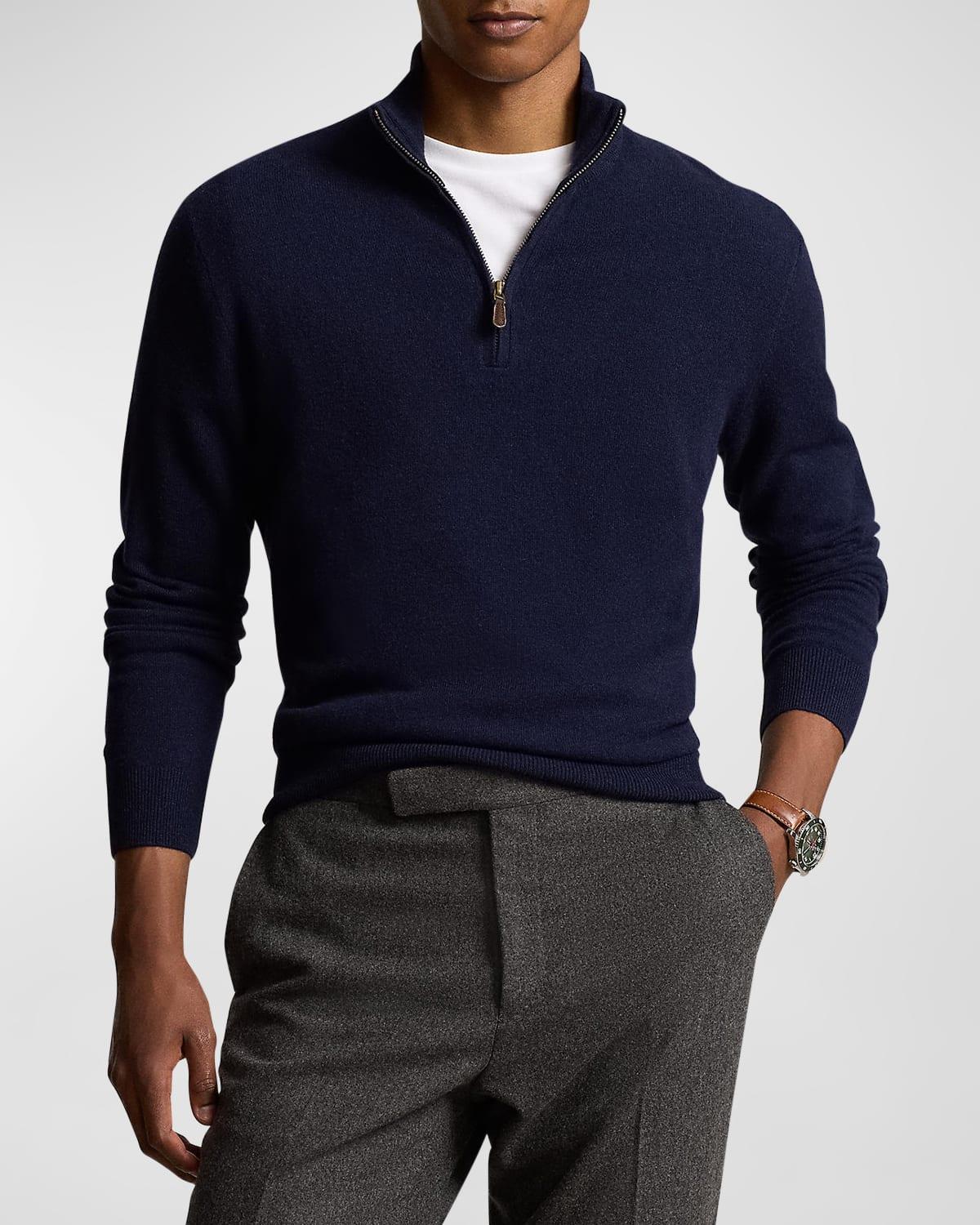 Mens Wool Quarter-Zip Sweater Product Image