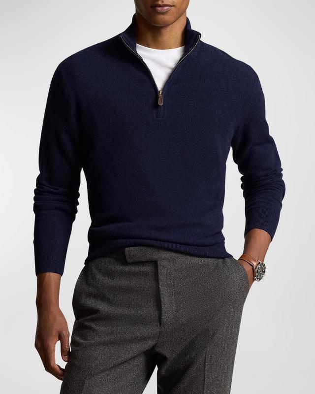 Mens Wool Quarter-Zip Sweater Product Image